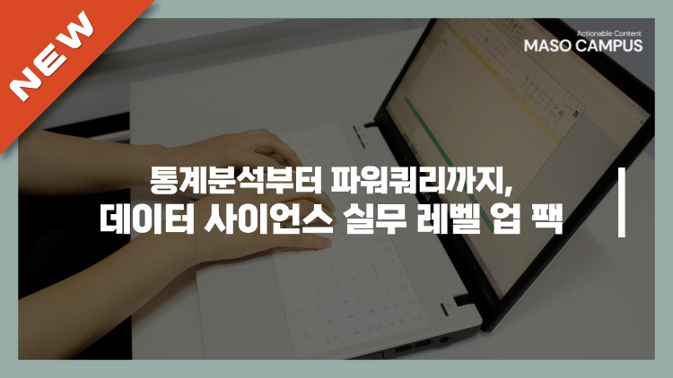 [브오디][묶음-103][디티] 통계분석부터 파워쿼리까지, 데이터 사이언스 실무 레벨 업 팩