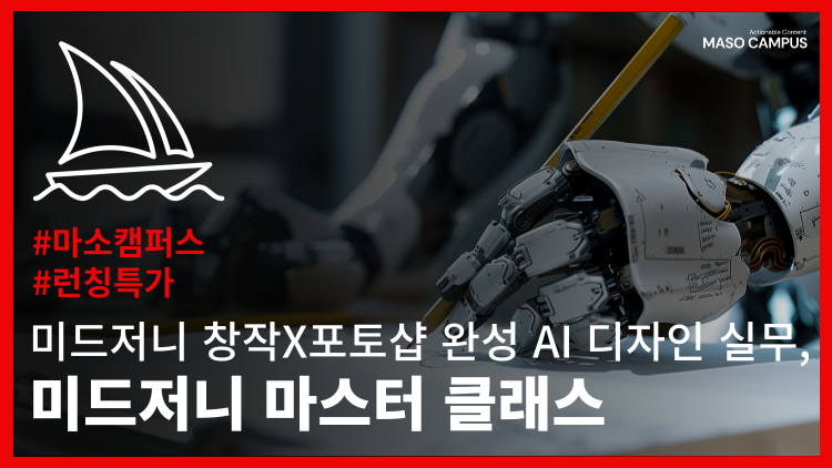 미드저니 마스터 클래스, 미드저니로 생성하고 포토샵으로 완성하는 AI 디자인 실무
