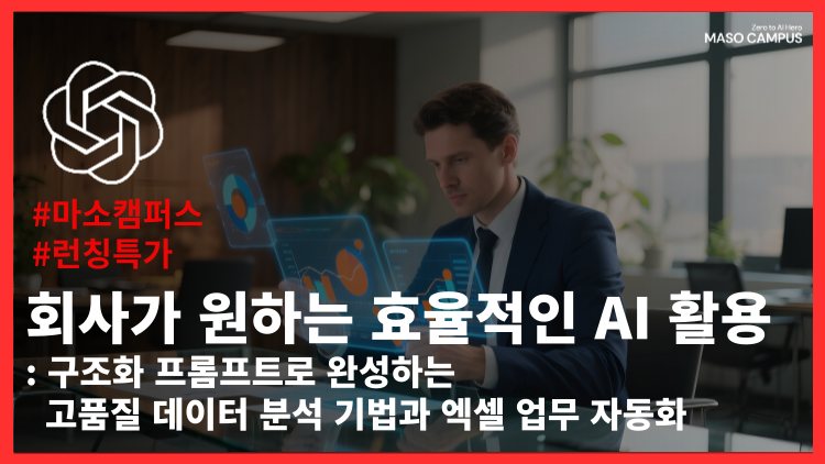 회사가 원하는 효율적인 AI 활용 – 구조화 프롬프트로 완성하는 고품질 데이터 분석 기법과 엑셀 업무 자동화